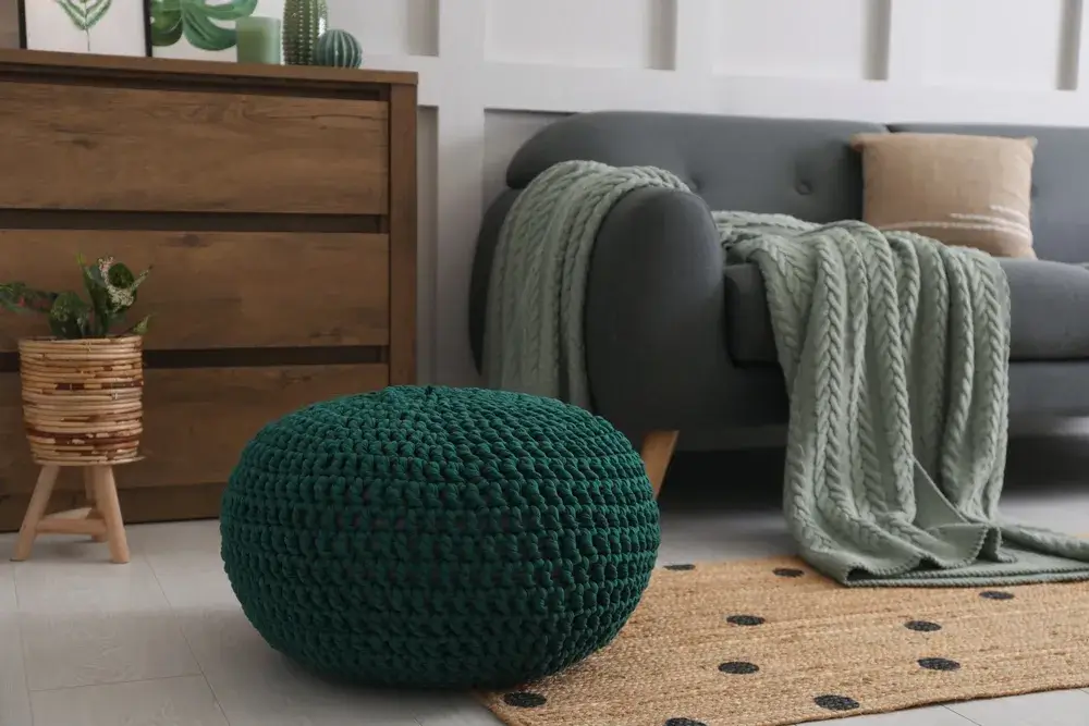 Immagine di pouf verde